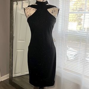 Midi sparkly sleeveless dress